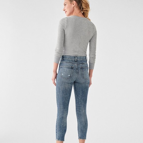 DL1961 FARROW CROPPED JEANS IN TACOMA SIZE 28 - Picture 2 of 7